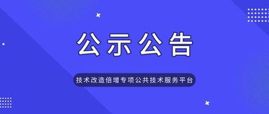 关于2019年技术改造倍增专项公共技术服务平台项目拟资助计划公示